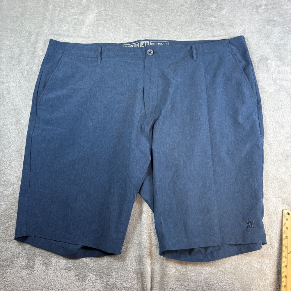 Dixxon Shorts Mens 48 Hybrid Board Shorts Heathered Blue Stretch Live Fast